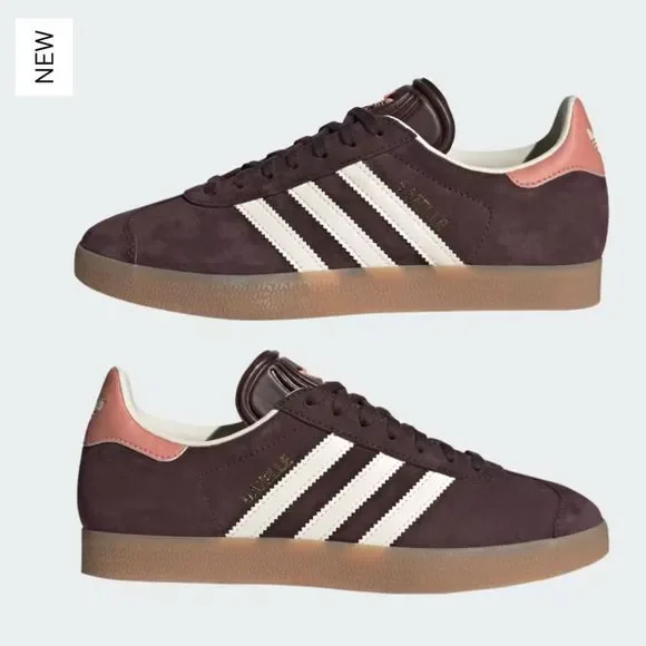 NWT Adidas Gazelle W Originals Sneakers Shadow Brown Cream Gum Size Women 6.5 - Picture 5 of 14